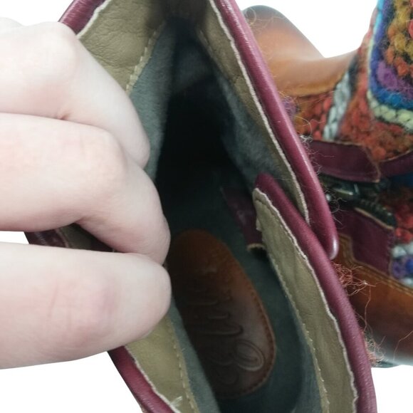 Elite by Corkys Kayla Brown Leather Southwest Sarape Ankle Chelsea Boots Size 7 - Picture 5 of 12